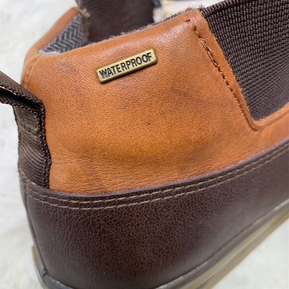 Sperry Men's Fowl Weather Brown Leather & Rubber Chukka Waterproof Boots Size 12 - Picture 3 of 11